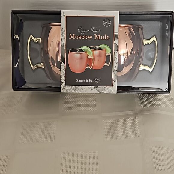 Moscow Mule Pair Of 2 Copper Finish 20oz - Picture 2 of 16
